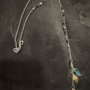 J. Jill Silver Necklace with Blue Accents